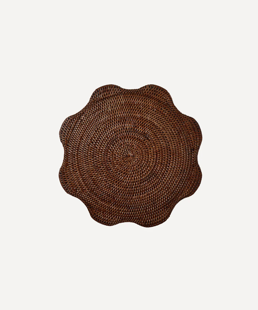 The Leonora Scalloped Rattan Placemat (Set Of 4)